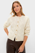 Authentic Cream Crewneck Cardigan