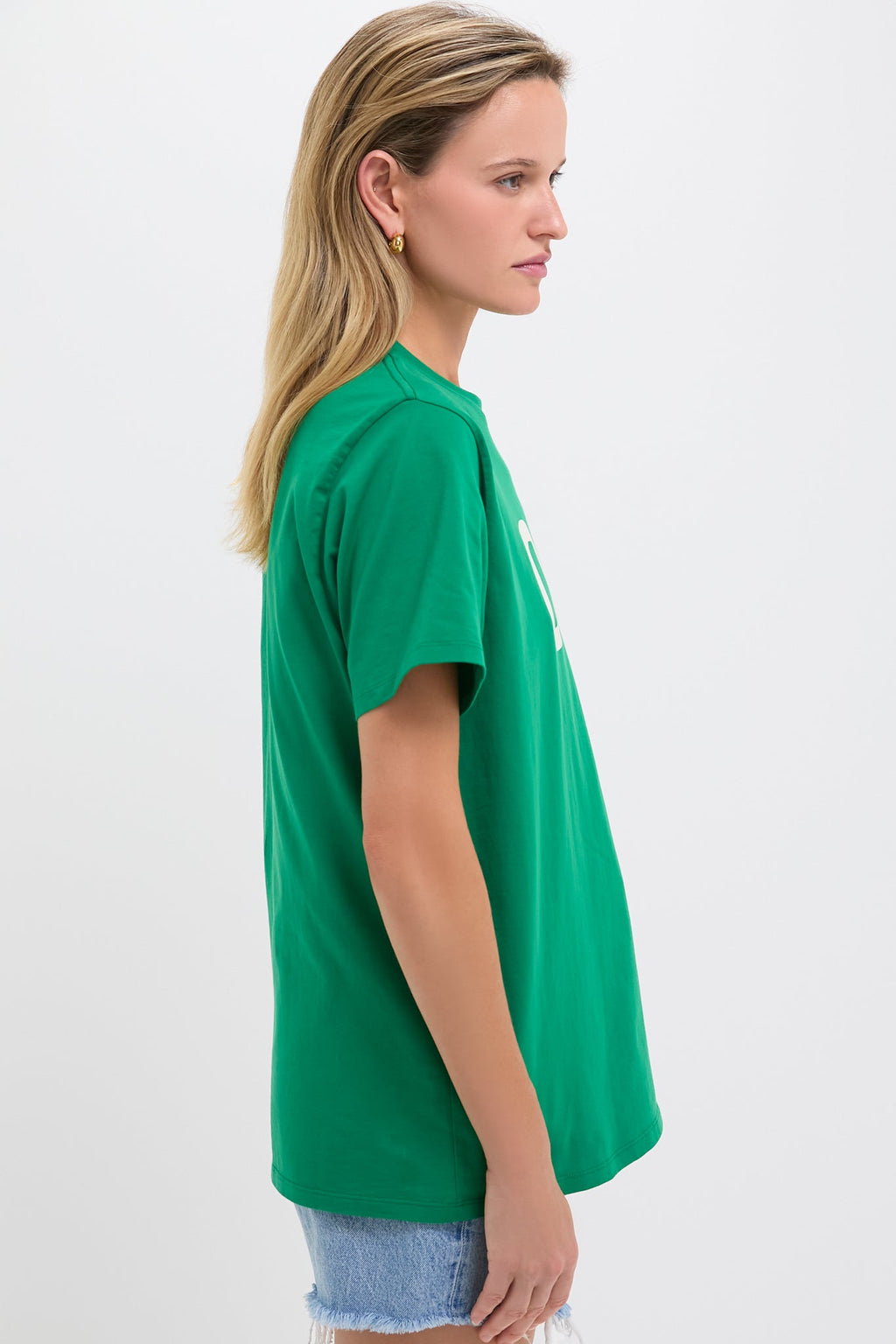 Green Apple with Printed Cream Oui Original Tee