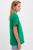 Green Apple with Printed Cream Oui Original Tee