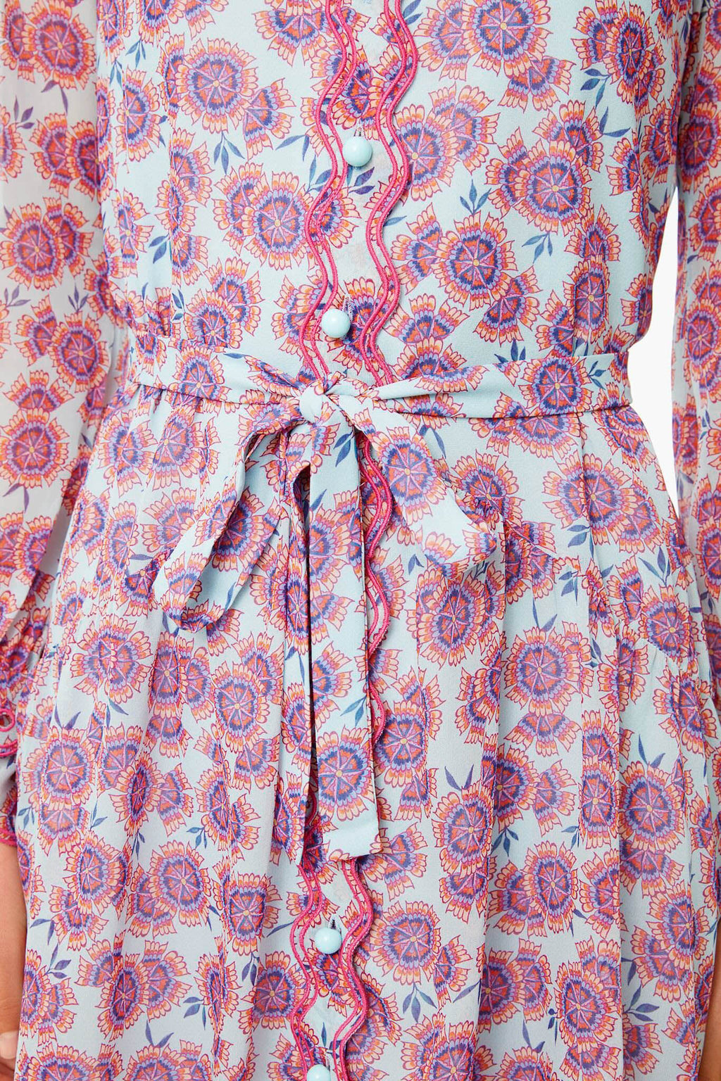 Dragonfruit Tilly Ruffle Eyelet Dress