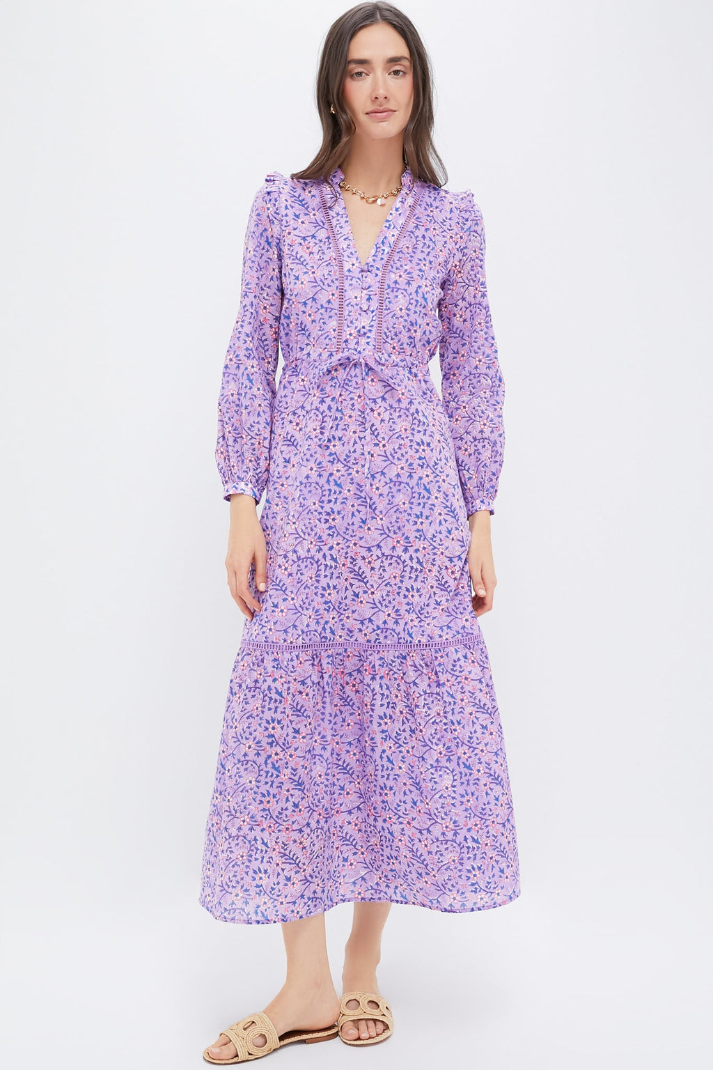 Violet Wildflower Organic Frances 4 V Dress