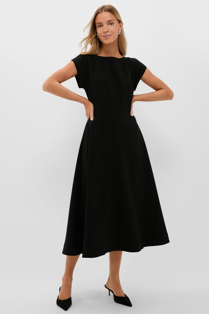 Black Corset Solen Midi Dress