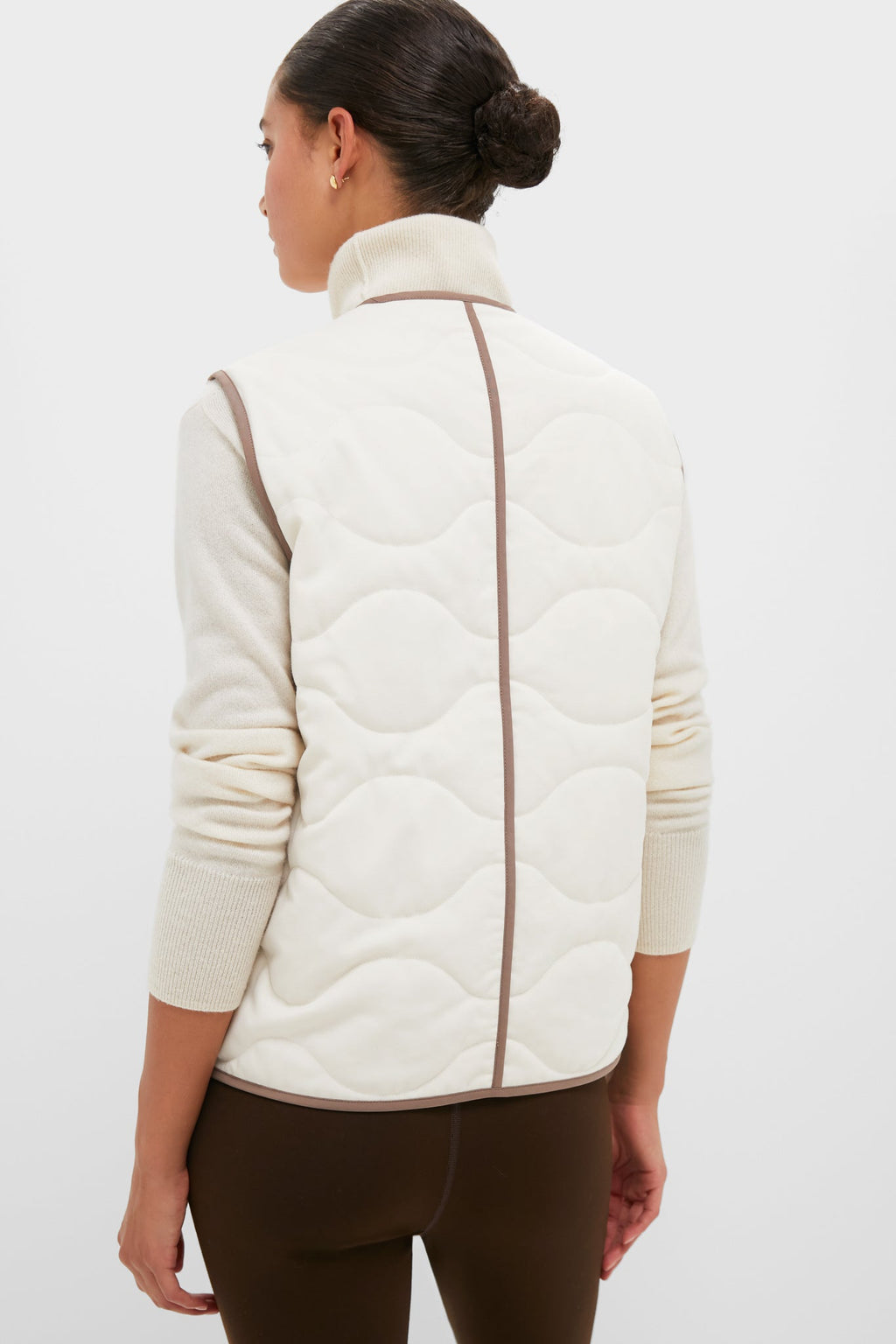 Ash Taupe and Birch Lori Reversible Gilet