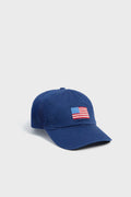 Navy American Flag Needlepoint Children's Hat