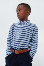 Navy American Flag Needlepoint Childrens Belt