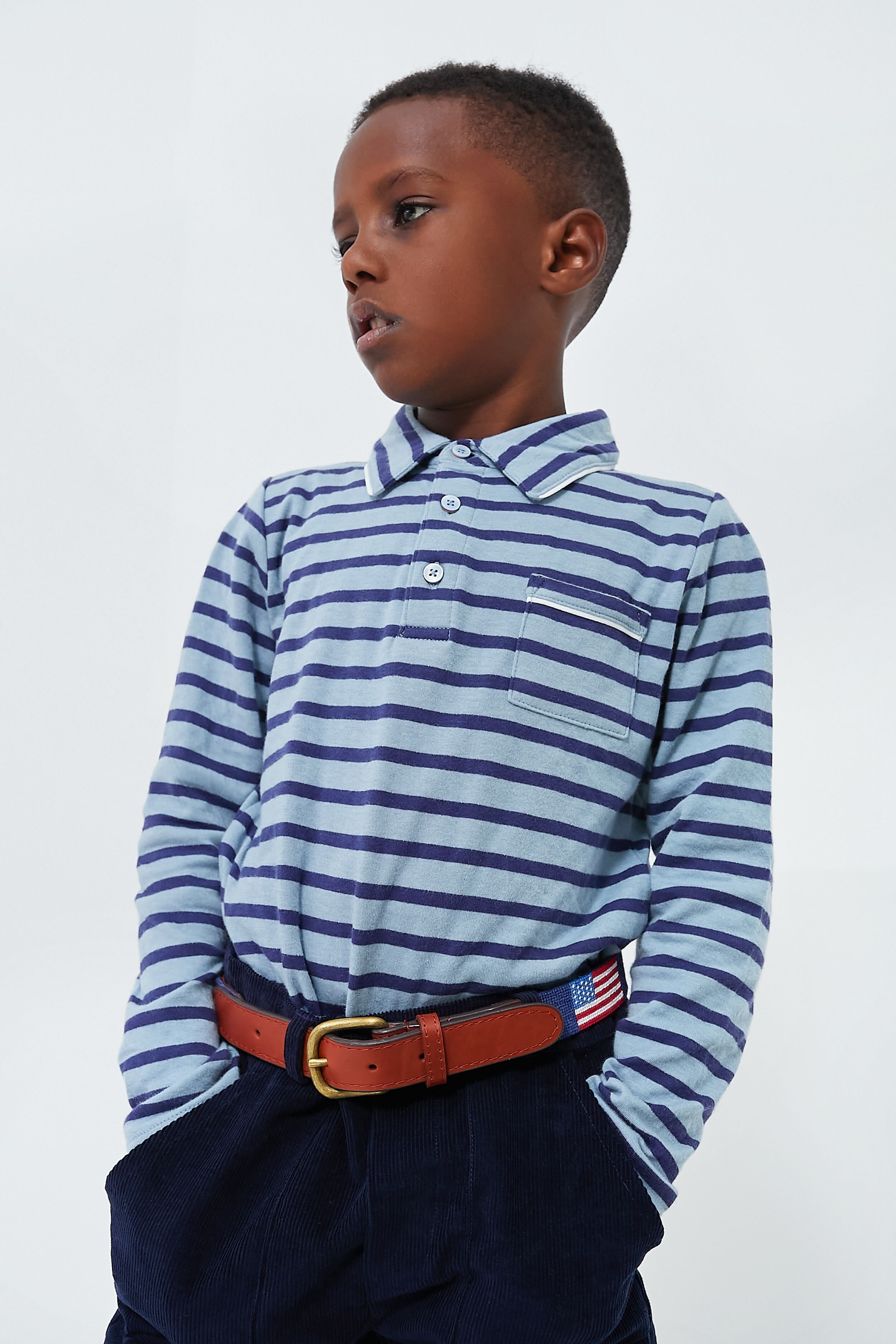 Navy American Flag Needlepoint Childrens Belt