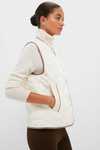 Ash Taupe and Birch Lori Reversible Gilet