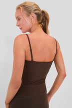 Chocolate Compression Spandex Sofia Cami