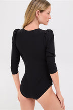 Caviar Sculpting Puff Sleeve One Piece