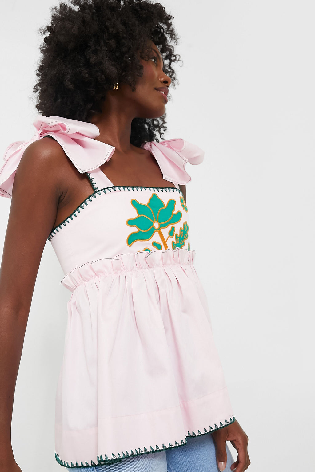 Pink and Green Perla Top