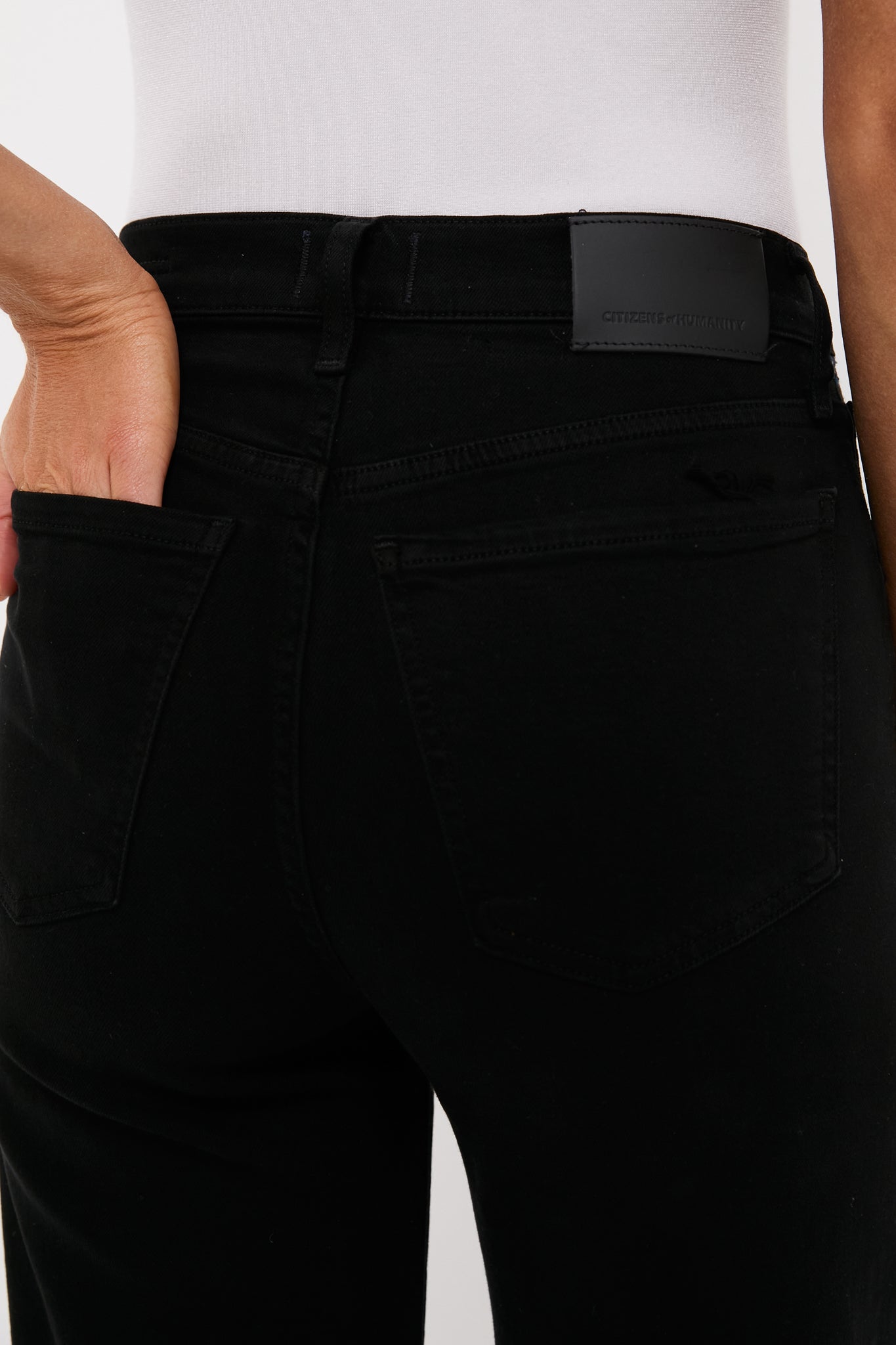 Plush Black Lyra Long Wide Leg