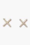 Pearl X Stud Earrings