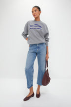 Grey and Navy Liberez Les Sardines Oversized Sweatshirt