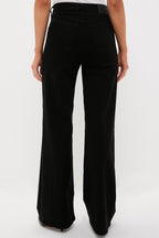 Plush Black Lyra Long Wide Leg