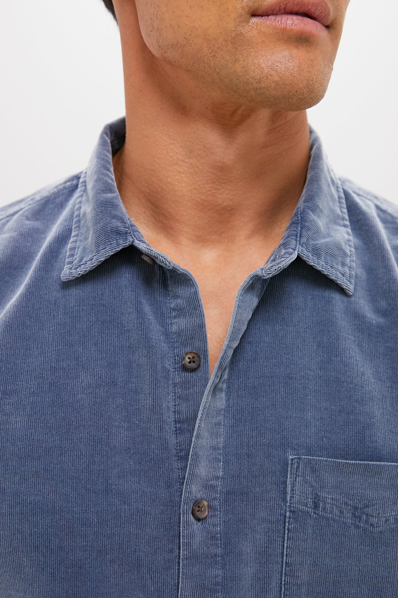 Indigo Lightweight Cord Shirt